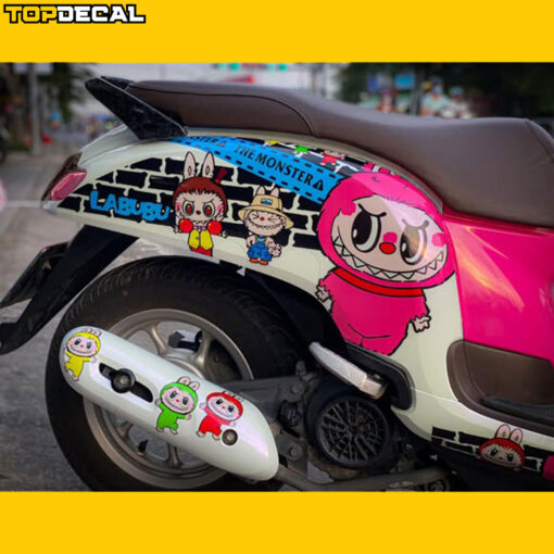 Dán decal xe scoopy labubu - Ảnh 2