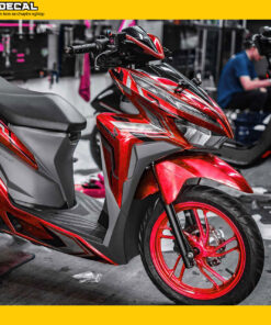 dán xe decal vario màu đỏ