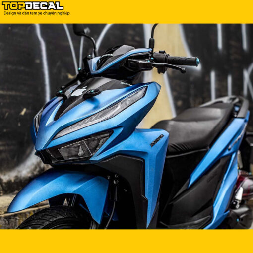 dán decal xe vario nhôm xước màu xanh