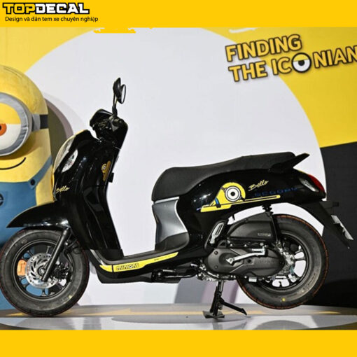 dán decal xe scoopy minion siêu cute