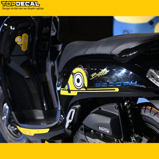 dán decal xe scoopy minion