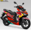 dán xe vario màu đỏ dán decal redbull