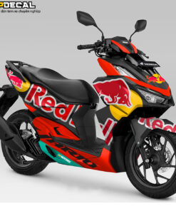 dán xe vario màu đỏ dán decal redbull